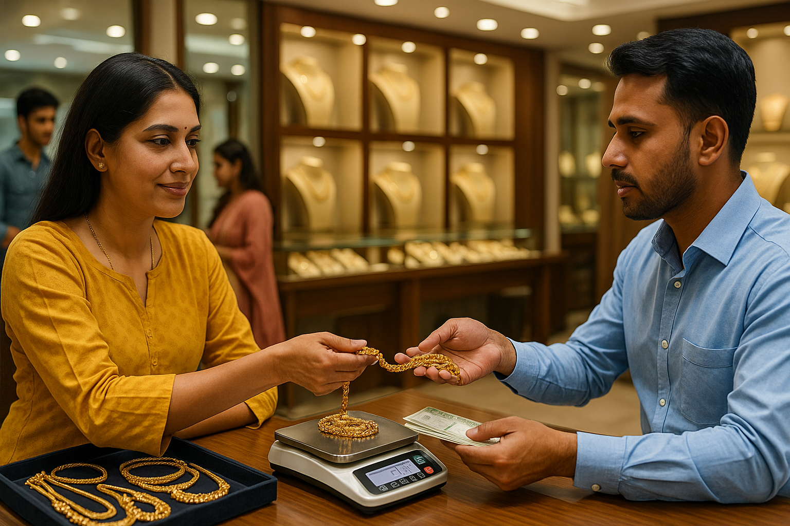 Releasing pledged gold from bank